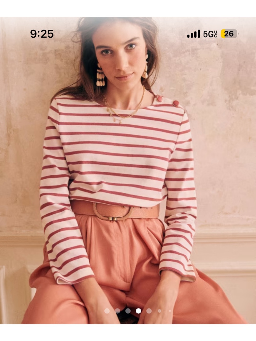 Sezane Colette Marinière Striped Long Sleeve Top